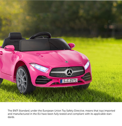 Kids Ride On Car 12V Mercedes-Benz Licensed Remote Control Toy Pink-Ride On Car-PEROZ Accessories
