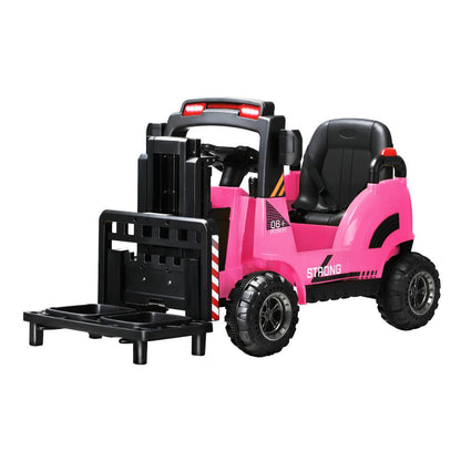 Mazam Ride-On Forklift Electric Car Toy for Toddlers Kids 12V Rechargeable Pink-Ride On Car-PEROZ Accessories