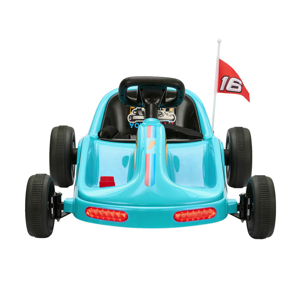 Mazam Ride on Car Electric Kart with Light Bluetooth Blue-Ride On Car-PEROZ Accessories