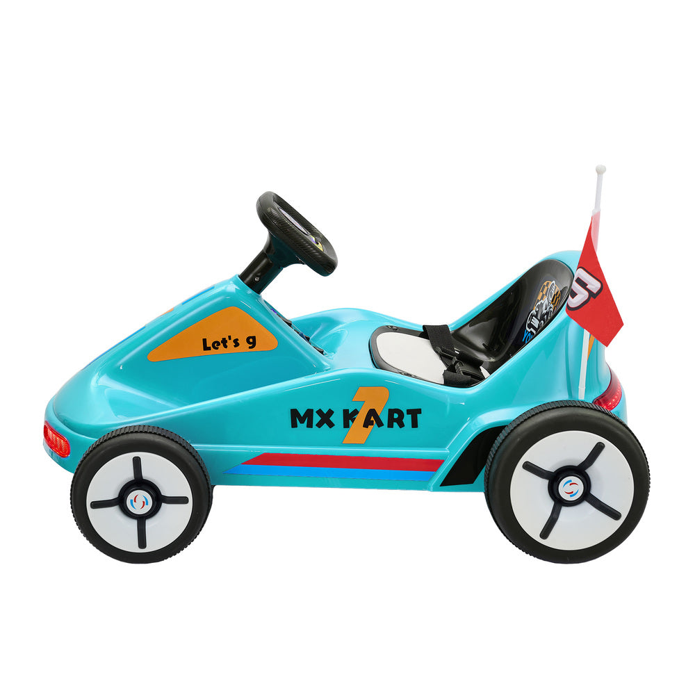 Mazam Ride on Car Electric Kart with Light Bluetooth Blue-Ride On Car-PEROZ Accessories