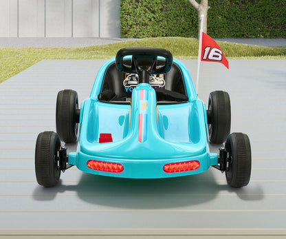 Mazam Ride on Car Electric Kart with Light Bluetooth Blue-Ride On Car-PEROZ Accessories