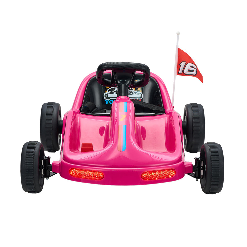 Mazam Ride on Car Electric Kart with Light Bluetooth Pink-Ride On Car-PEROZ Accessories