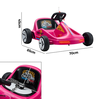 Mazam Ride on Car Electric Kart with Light Bluetooth Pink-Ride On Car-PEROZ Accessories