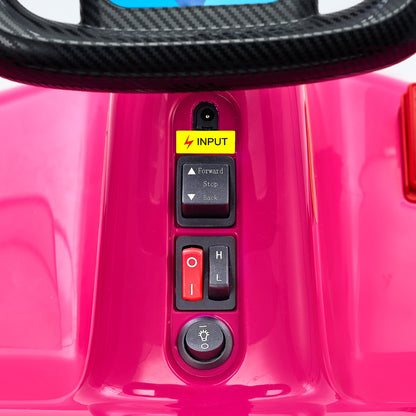 Mazam Ride on Car Electric Kart with Light Bluetooth Pink-Ride On Car-PEROZ Accessories