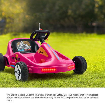 Mazam Ride on Car Electric Kart with Light Bluetooth Pink-Ride On Car-PEROZ Accessories