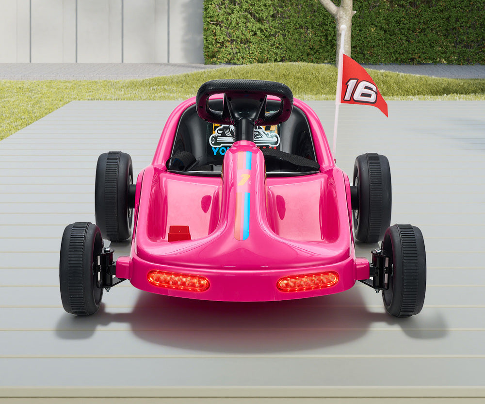 Mazam Ride on Car Electric Kart with Light Bluetooth Pink-Ride On Car-PEROZ Accessories