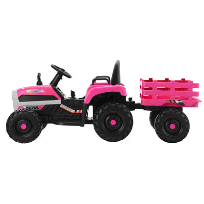 Mazam Kids Ride On Car Tractor 12V Toys Remote Control Pink-Ride On Car-PEROZ Accessories