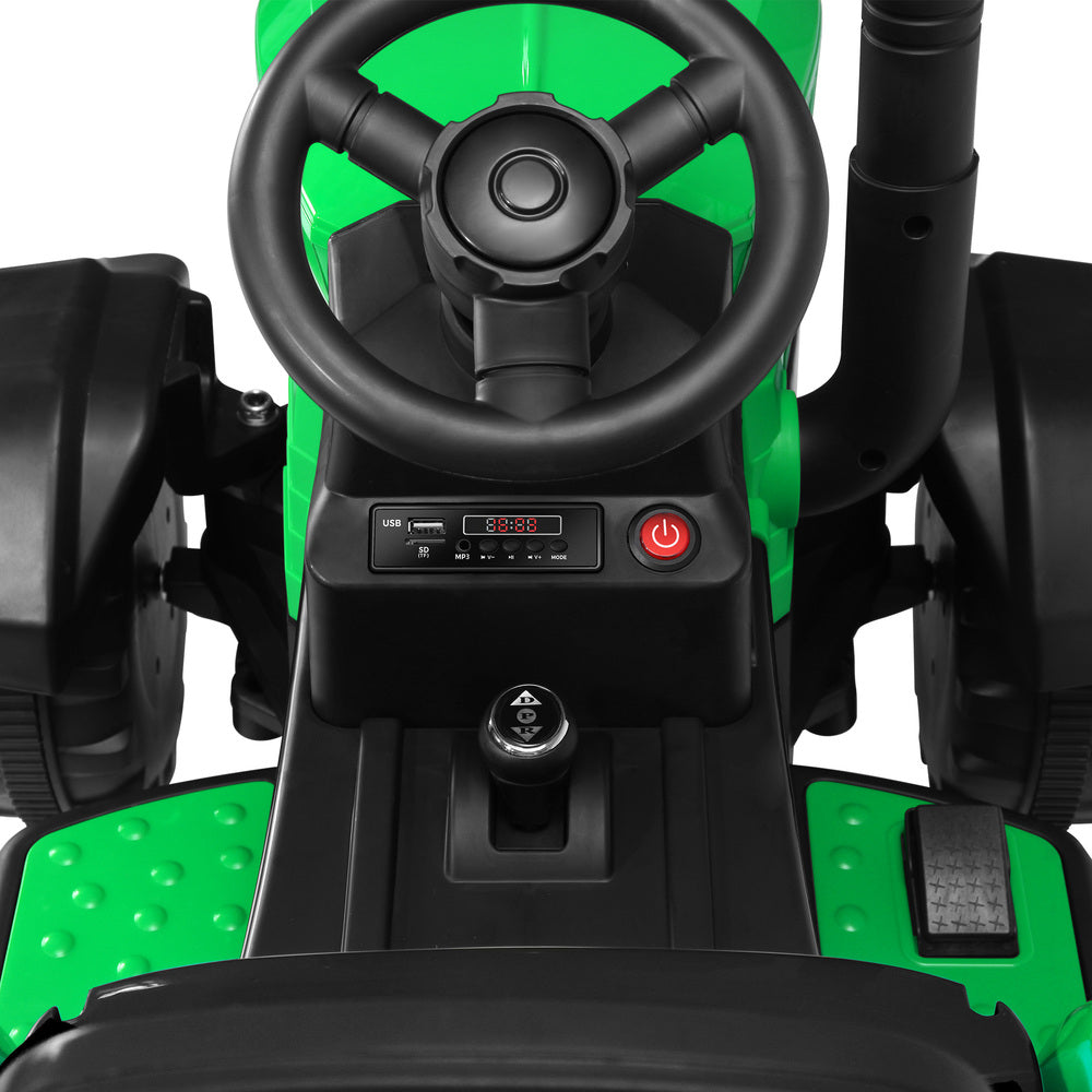 Mazam Kids Ride On Tractor Toy W/ Trailer Remote Battery Electric Operated Car