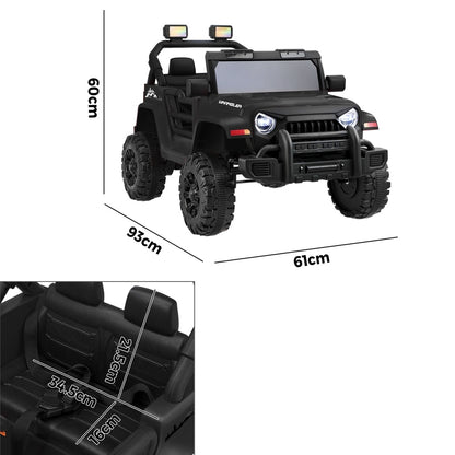 Mazam Kids Ride On Car Jeep 12V Electric Remote Control Black-Ride On Car-PEROZ Accessories