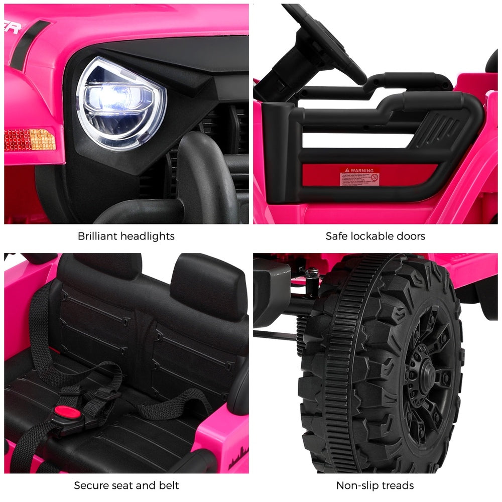 Mazam Kids Ride On Cars Remote Control 12V Electric Pink-Ride On Car-PEROZ Accessories