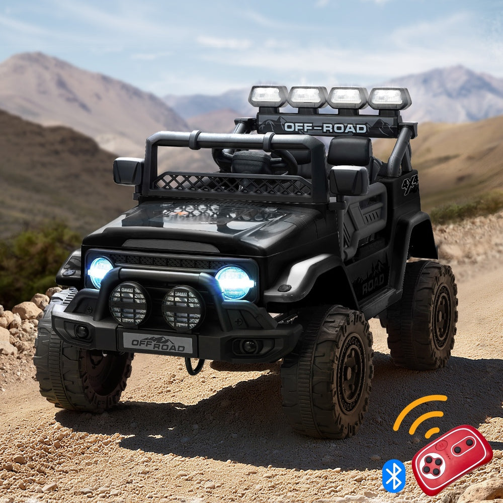 Mazam Ride on Car Electric Jeep Bluetooth Black-Ride On Car-PEROZ Accessories