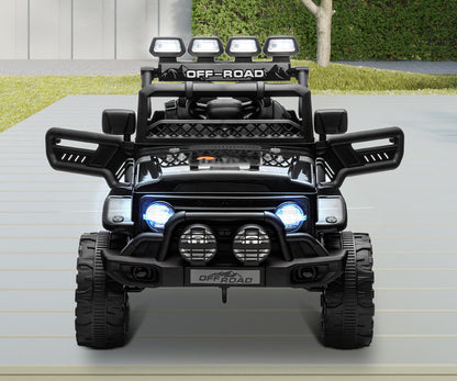 Mazam Ride on Car Electric Jeep Bluetooth Black-Ride On Car-PEROZ Accessories