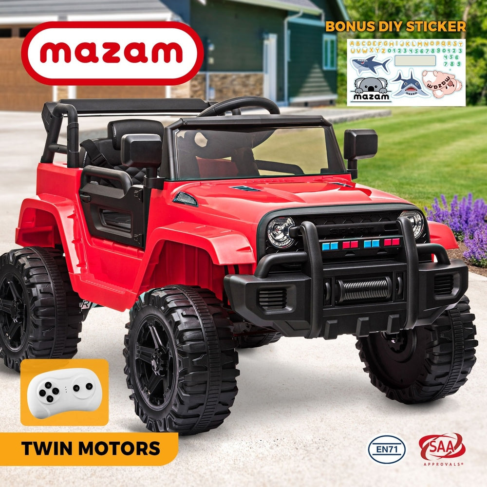 Mazam Ride On Car Electric Jeep Toy Remote Cars Kids Gift MP3 LED lights 12V