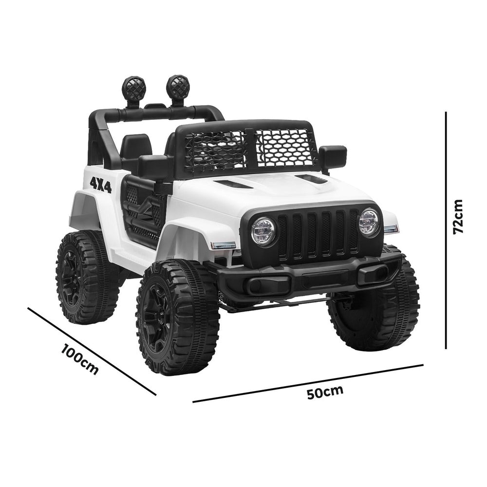 Mazam Kids Ride On Car Electric Toys Jeep 12V Remote Vehicle Car Gift White-Ride On Car-PEROZ Accessories
