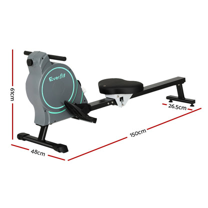 Everfit Rowing Machine 16 Levels Magnetic Rower Gym Home Cardio with APP-Sports &amp; Fitness &gt; Exercise, Gym &amp; Fitness &gt; Exercise Bikes-PEROZ Accessories