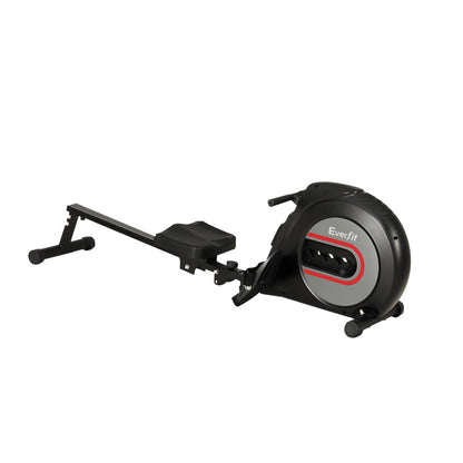 Everfit Rowing Machine Rower Elastic Rope Resistance Fitness Home Cardio Black-Sports &amp; Fitness &gt; Exercise, Gym &amp; Fitness &gt; Exercise Bikes-PEROZ Accessories