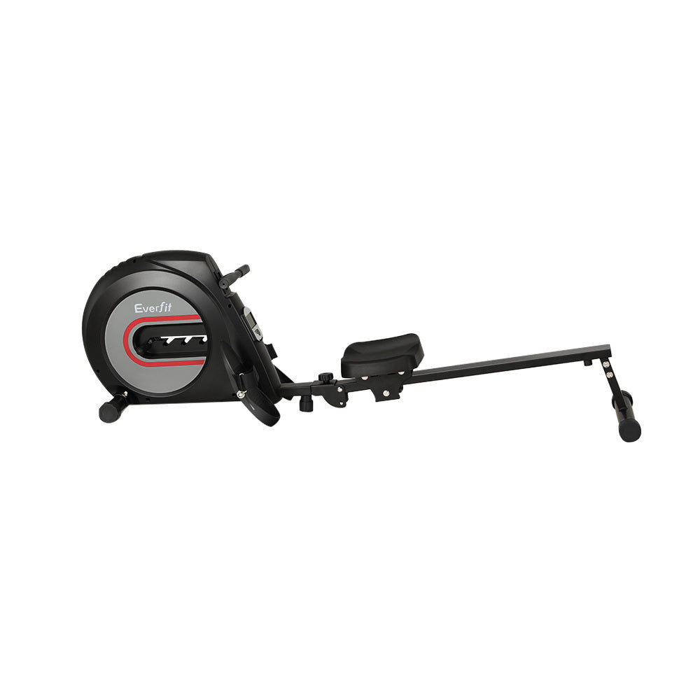 Everfit Rowing Machine Rower Elastic Rope Resistance Fitness Home Cardio Black-Sports &amp; Fitness &gt; Exercise, Gym &amp; Fitness &gt; Exercise Bikes-PEROZ Accessories