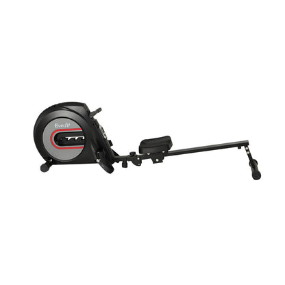 Everfit Rowing Machine Rower Elastic Rope Resistance Fitness Home Cardio Black-Sports &amp; Fitness &gt; Exercise, Gym &amp; Fitness &gt; Exercise Bikes-PEROZ Accessories
