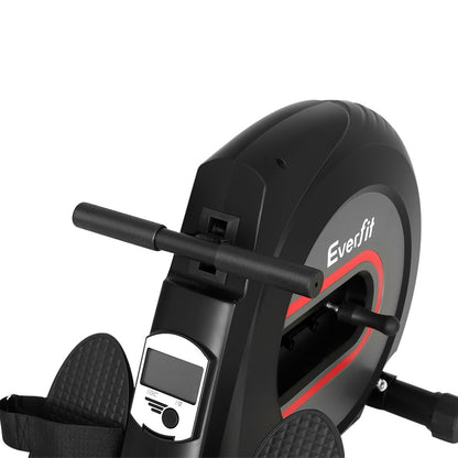 Everfit Rowing Machine Rower Elastic Rope Resistance Fitness Home Cardio Black-Sports &amp; Fitness &gt; Exercise, Gym &amp; Fitness &gt; Exercise Bikes-PEROZ Accessories