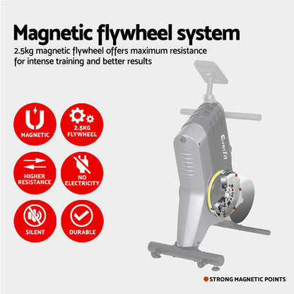 Everfit Rowing Machine 12 Levels Magnetic Rower Fitness Gym Cardio Workout-Sports &amp; Fitness &gt; Exercise, Gym &amp; Fitness &gt; Gym &amp; Training Step-PEROZ Accessories