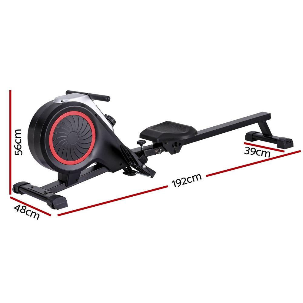 Everfit Rowing Machine 16 Levels Foldable Magnetic Rower Gym Cardio Workout-Sports &amp; Fitness &gt; Exercise, Gym &amp; Fitness &gt; Exercise Bikes-PEROZ Accessories