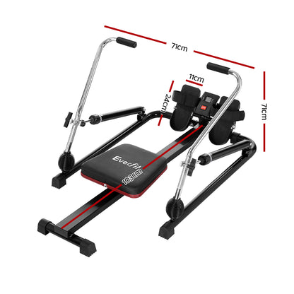 Everfit Rowing Machine 12 Levels Hydraulic Rower Fitness Gym Home Cardio-Sports &amp; Fitness &gt; Fitness Accessories-PEROZ Accessories