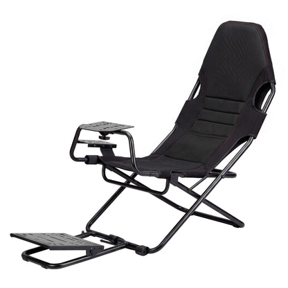 Artiss Steel Foldable Racing Simulator Cockpit Seat Wheel Stand Gear Shifter Mount Black-Furniture > Bar Stools &amp; Chairs > Gaming Chairs-PEROZ Accessories