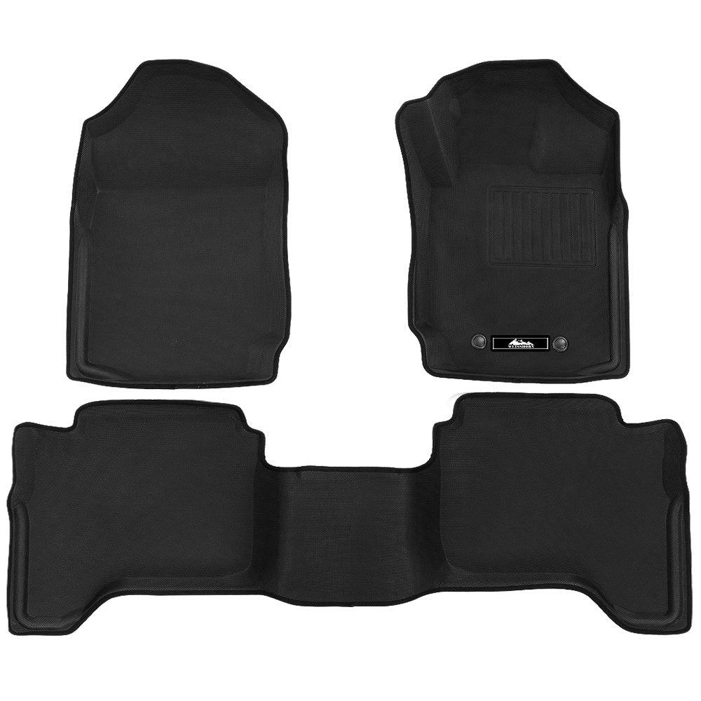 Weisshorn Car Floor Mats Rubber Fits Ford Ranger PX PX2 PX3 Dual Cab 2011-2022 3D-Auto Accessories &gt; Auto Accessories Others &gt; Automotive Decor-PEROZ Accessories