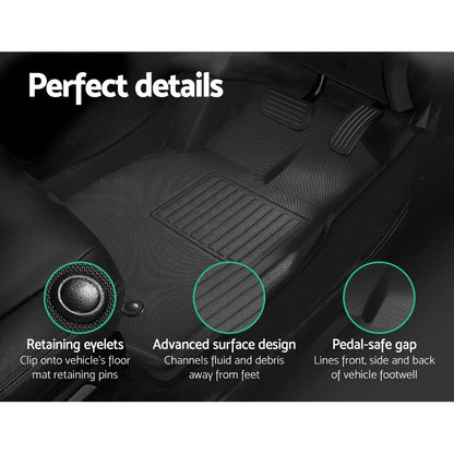Weisshorn Car Floor Mats Rubber Fits Ford Ranger PX PX2 PX3 Dual Cab 2011-2022 3D-Auto Accessories &gt; Auto Accessories Others &gt; Automotive Decor-PEROZ Accessories