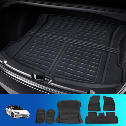 Weisshorn Car Rubber Floor Mats for Tesla Model 3 Trunk Toolbox Cargo Mat Carpet-Auto Accessories &gt; Auto Accessories Others &gt; Automotive Decor-PEROZ Accessories