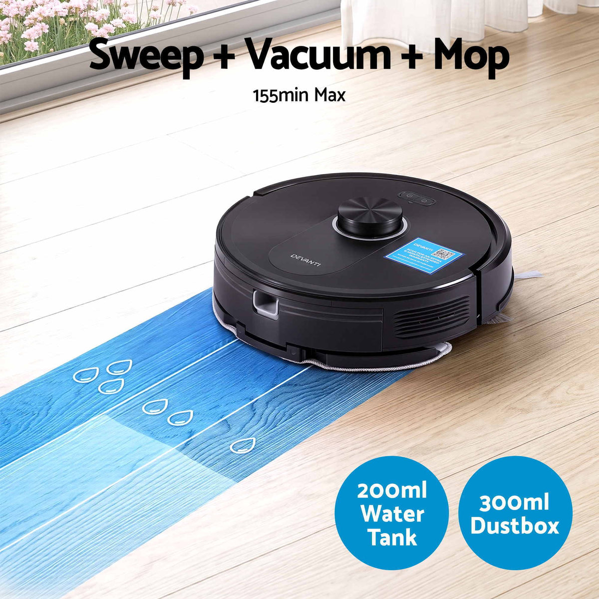 DEVANTI Robot Vacuum and Mop, APP Control 6000Pa LDS Laser 3-in-1 Cleaning-Appliances > Vacuum Cleaners > Vacuums-PEROZ Accessories