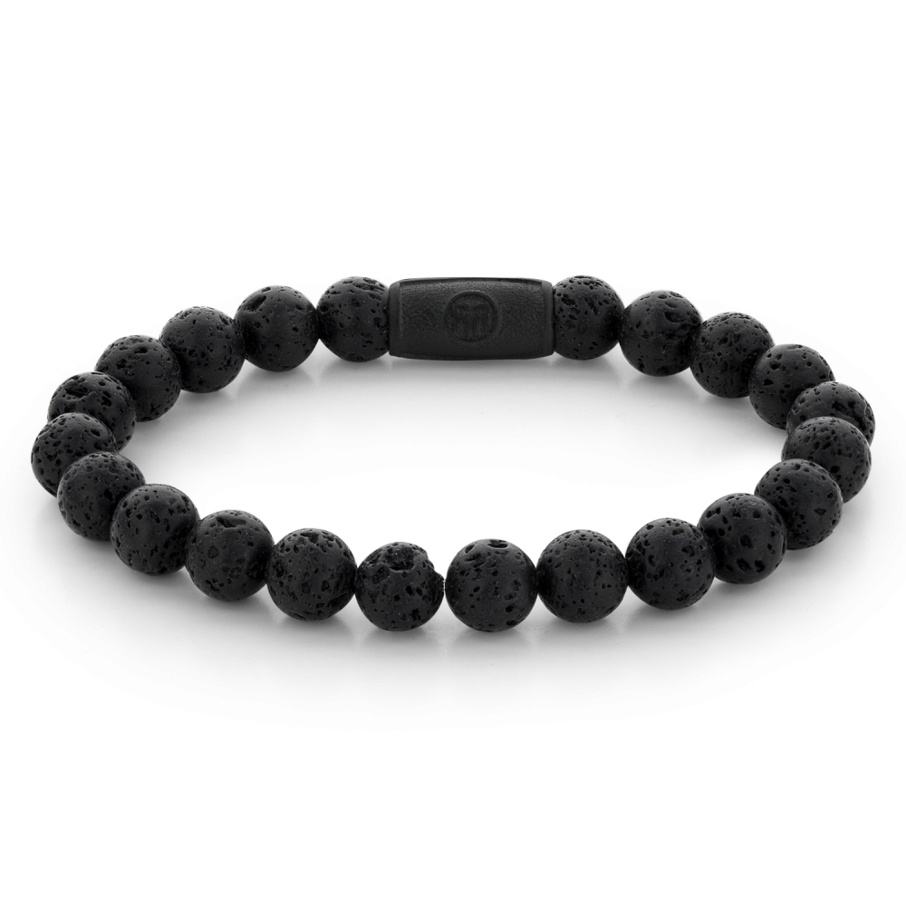 Rebel and Rose Black Moon - All-Black 8mm Bracelet-PEROZ Accessories