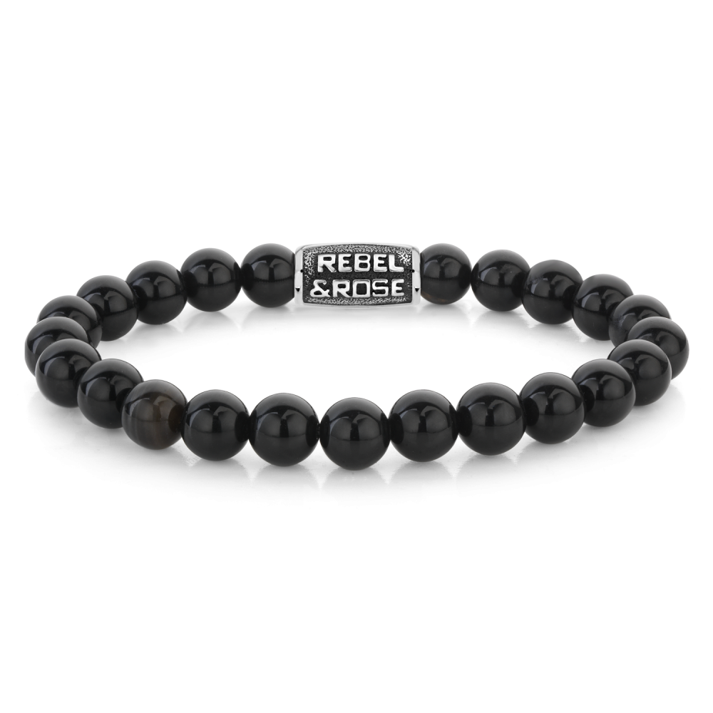 Rebel and Rose Black Velvet Vintage 8mm Bracelet-PEROZ Accessories