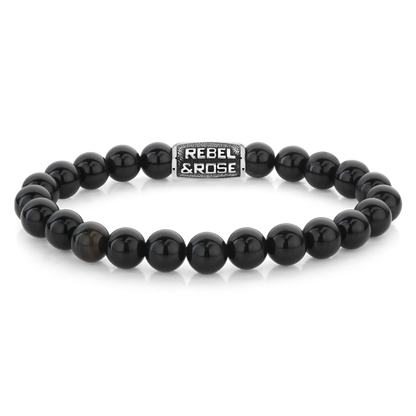 Rebel and Rose Black Velvet Vintage 8mm Bracelet-PEROZ Accessories