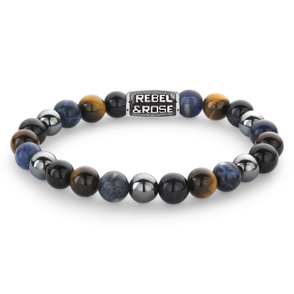 Rebel and Rose Blue Rain Vintage 8mm Bracelet-PEROZ Accessories