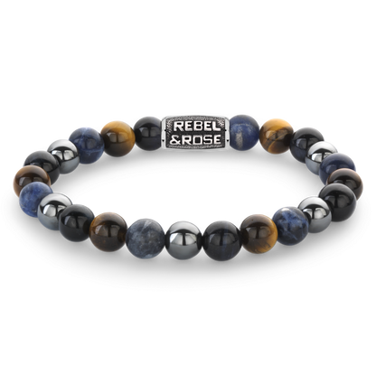 Rebel and Rose Blue Rain Vintage 8mm Bracelet-PEROZ Accessories