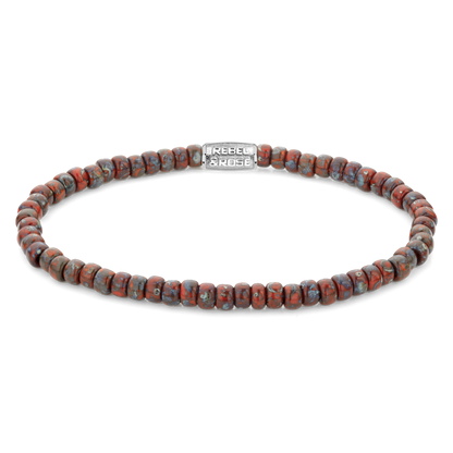 Rebel and Rose Glass Rocks Red Jazz 4mm Bracelet-PEROZ Accessories