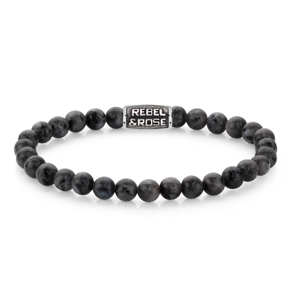 Rebel and Rose Grey Seduction Vintage 6mm Bracelet-PEROZ Accessories