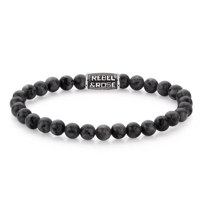 Rebel and Rose Grey Seduction Vintage 6mm Bracelet-PEROZ Accessories