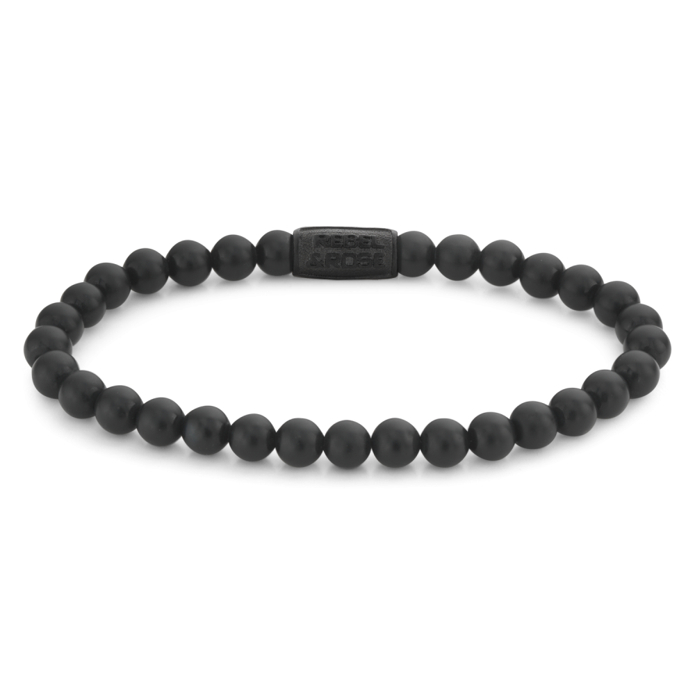 Rebel and Rose Mad Panther - All-Black 6mm Bracelet-PEROZ Accessories