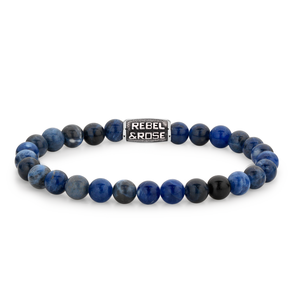 Rebel and Rose Midnight Blue Vintage 6mm Bracelet-PEROZ Accessories