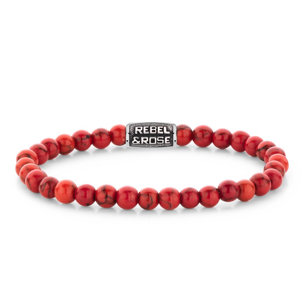 Rebel and Rose Red Delight Vintage 6mm Bracelet-PEROZ Accessories