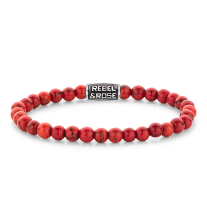 Rebel and Rose Red Delight Vintage 6mm Bracelet-PEROZ Accessories