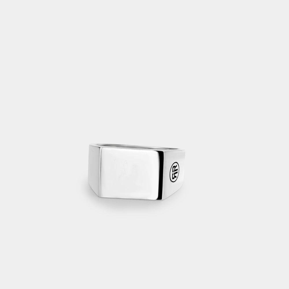 Rebel and Rose Ring Rectangle Silver Shine-PEROZ Accessories