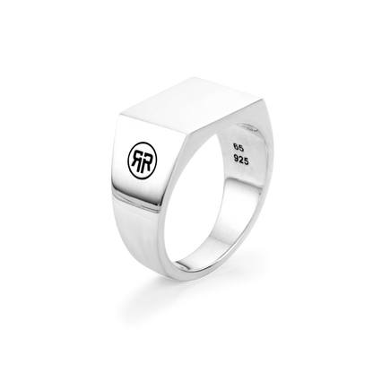 Rebel and Rose Ring Rectangle Silver Shine-PEROZ Accessories
