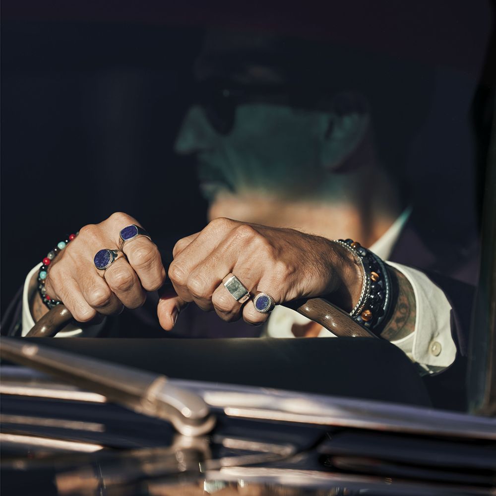 Rebel and Rose Ring Rectangle Silver Shine-PEROZ Accessories