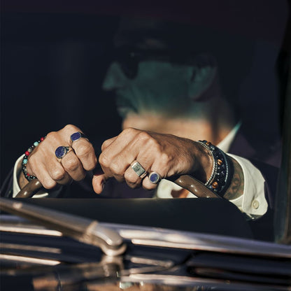 Rebel and Rose Ring Rectangle Silver Shine-PEROZ Accessories