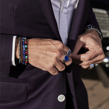 Rebel and Rose Ring Round Lapis Lowneck-PEROZ Accessories