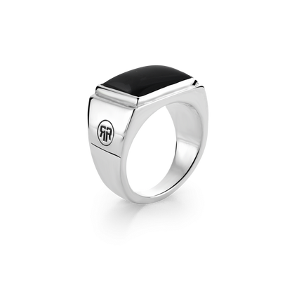 Rebel and Rose Ring Square Onyx Lowneck-PEROZ Accessories