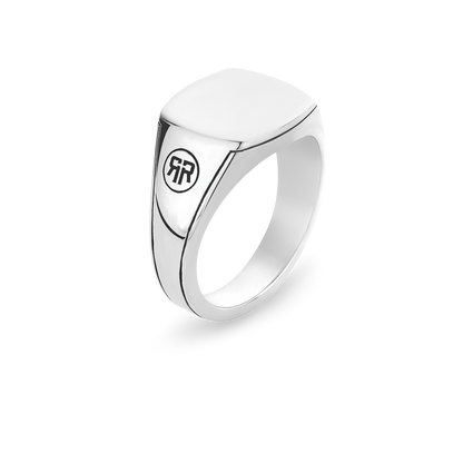 Rebel and Rose Ring Square Silver Shine-PEROZ Accessories